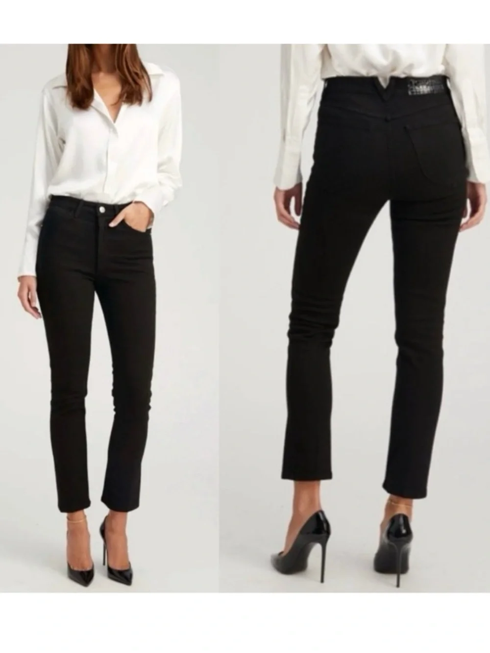 SPRWMN Stevie Skinny Straight Leg Denim Jeans Black