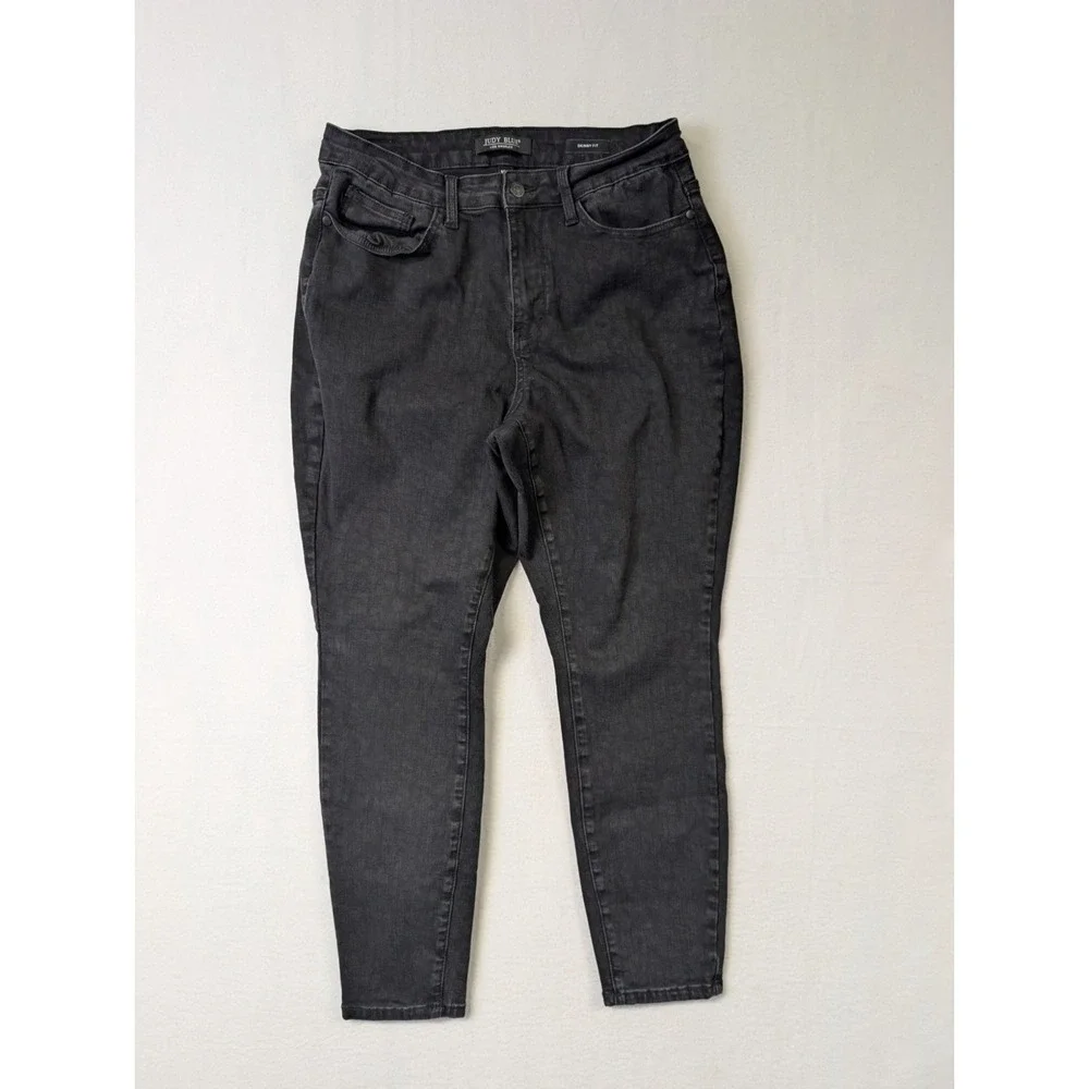 Judy Blue Womens Black‎ Skinny Jeans Size 16W Cotton Blend Stretch Denim