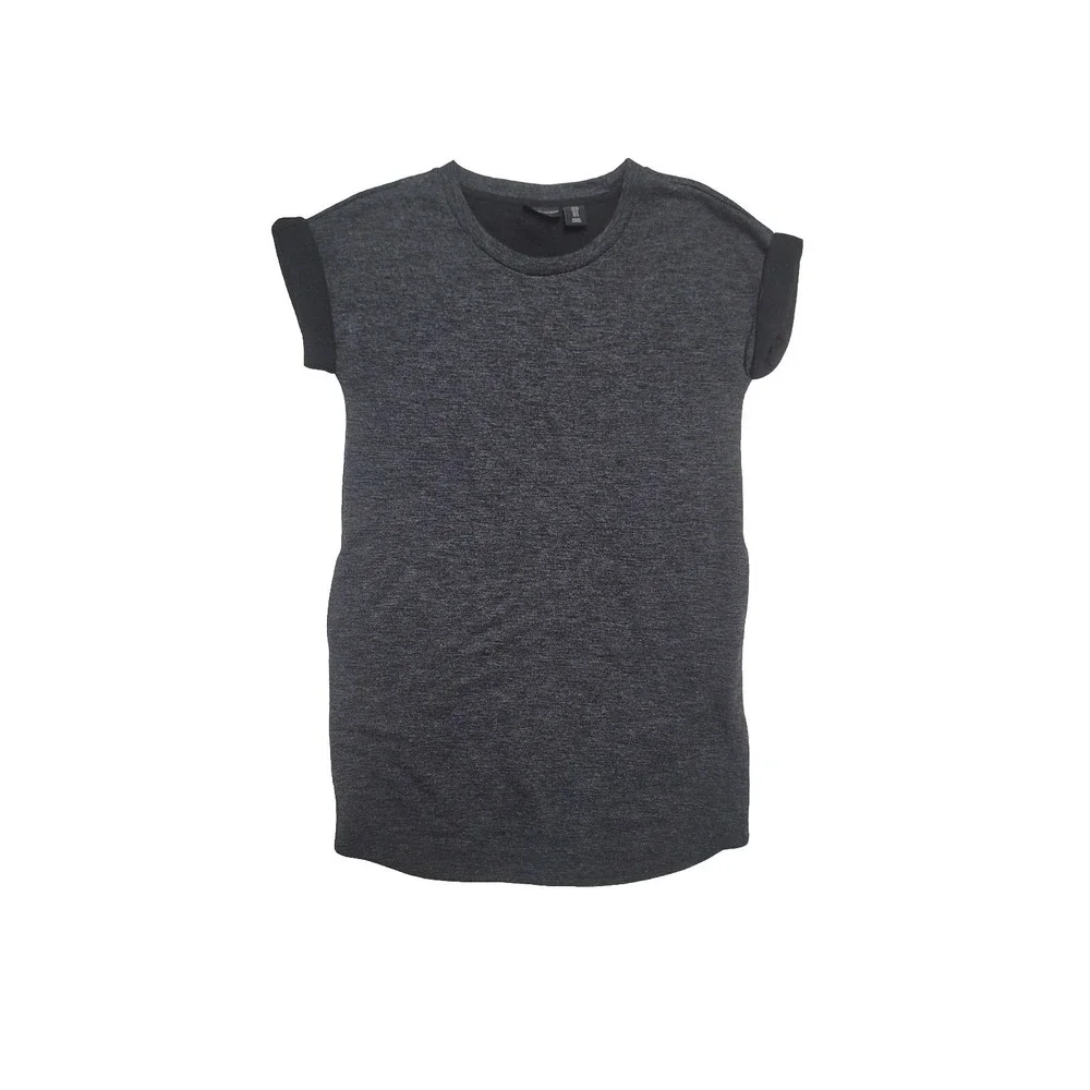 Adrienne Vittadini Short Sleeve Womens Gray‎ Sheath Dress Size Small