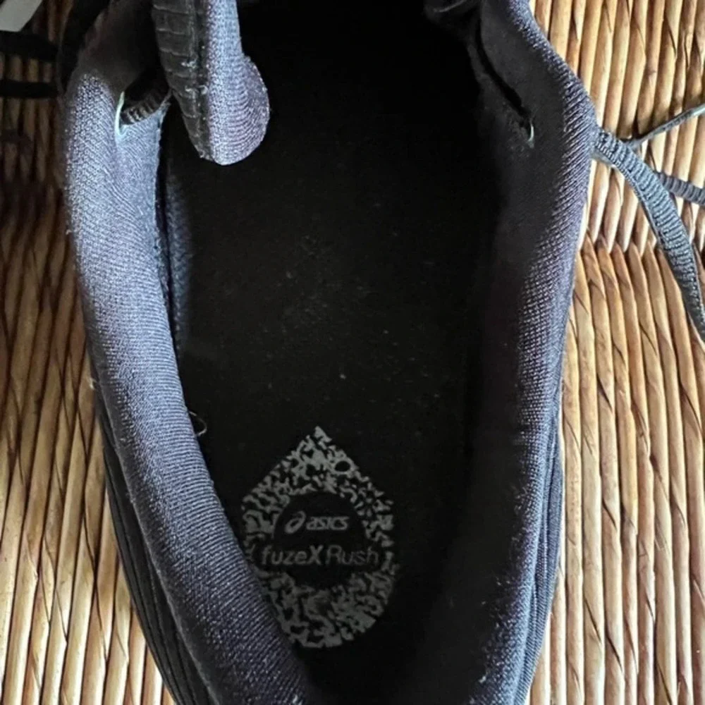 Asics FuzeX Rush FuzeGEL Black Grey Lace Up‎ Running Sneakers Size 9.5