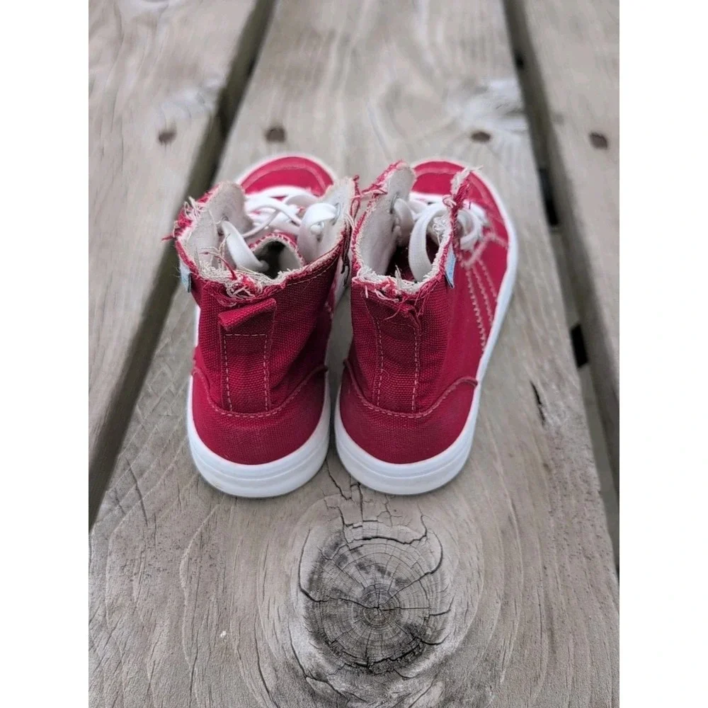 Obtaom Canvas High Top Fashion Sneakers Shoes ~ Women's Size 5 ~ Red ~‎ GUC