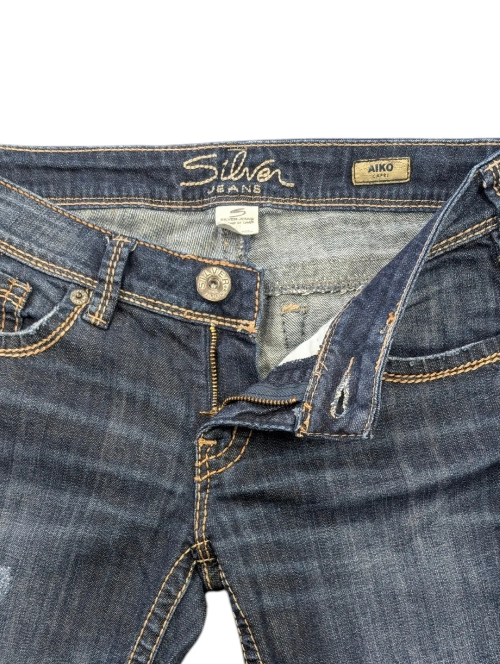 Silver Jeans front w27 jeans