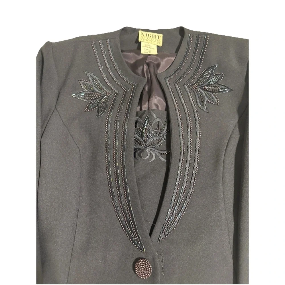 Vintage Women's‎ Navy Evening Jacket  size 14 from Night Studio by j. Worre