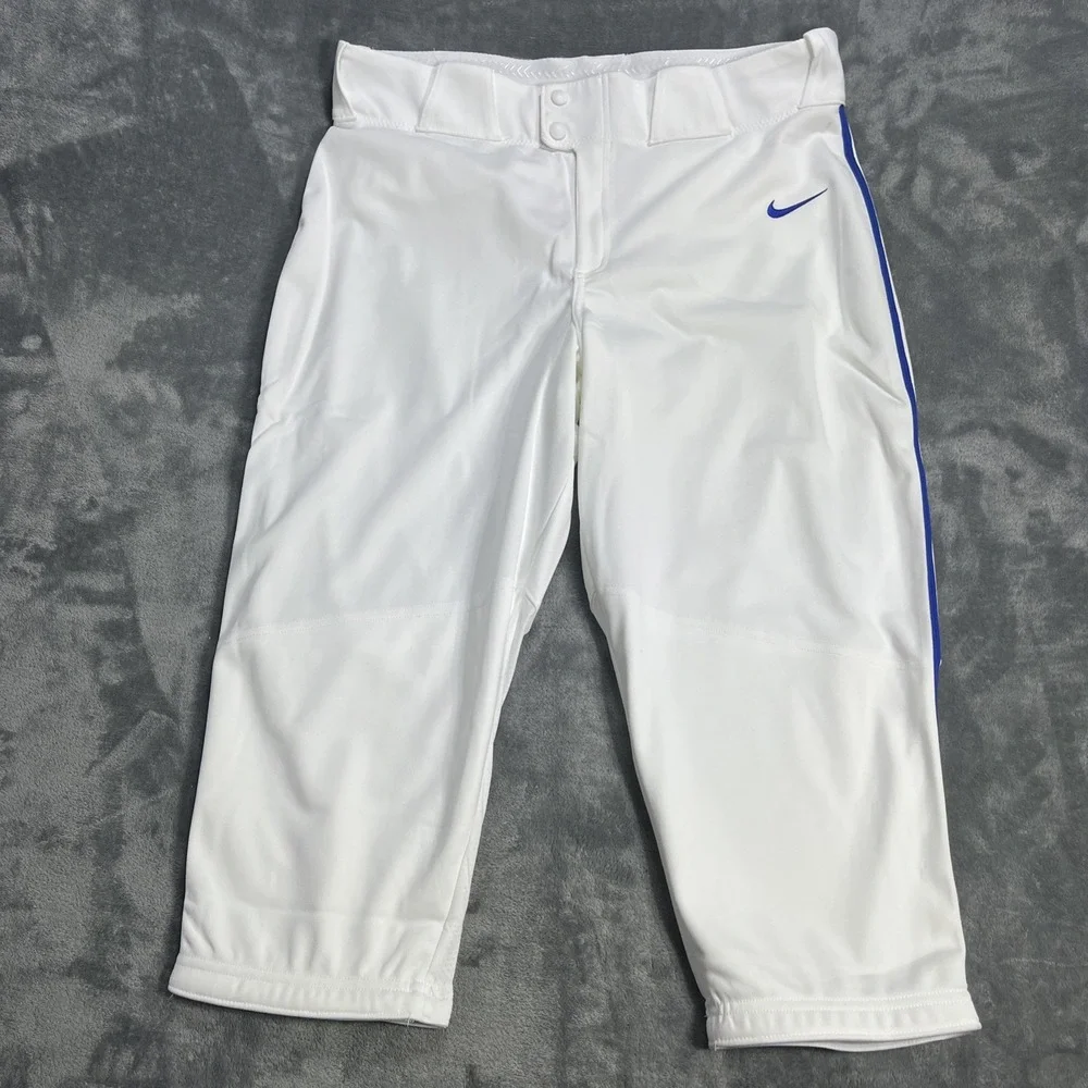 Nike Pants Mens Large White Blue Team Baseball‎ Piped Performance BQ5489-108