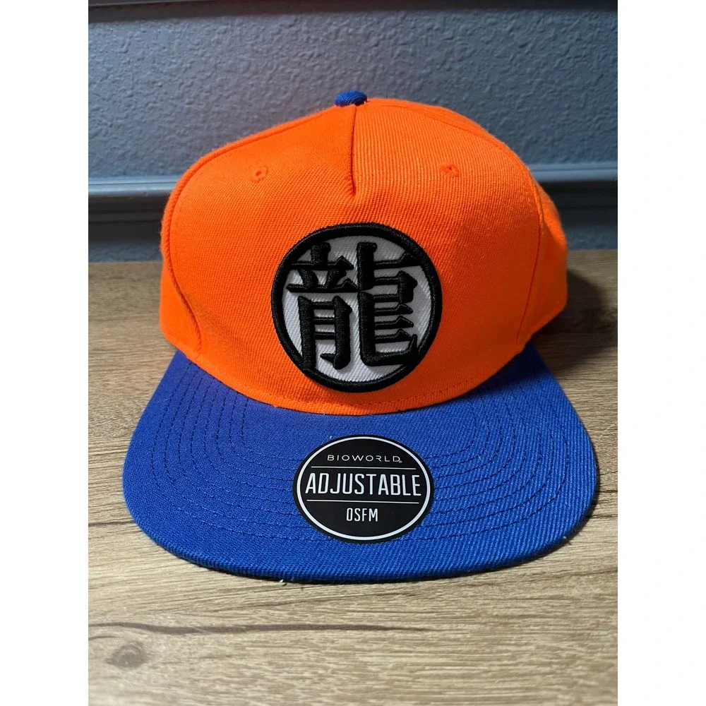 Dragon Ball Z Bioworld Orange‎ Blue Adjustable Snapback Hat Anime DBZ Cap