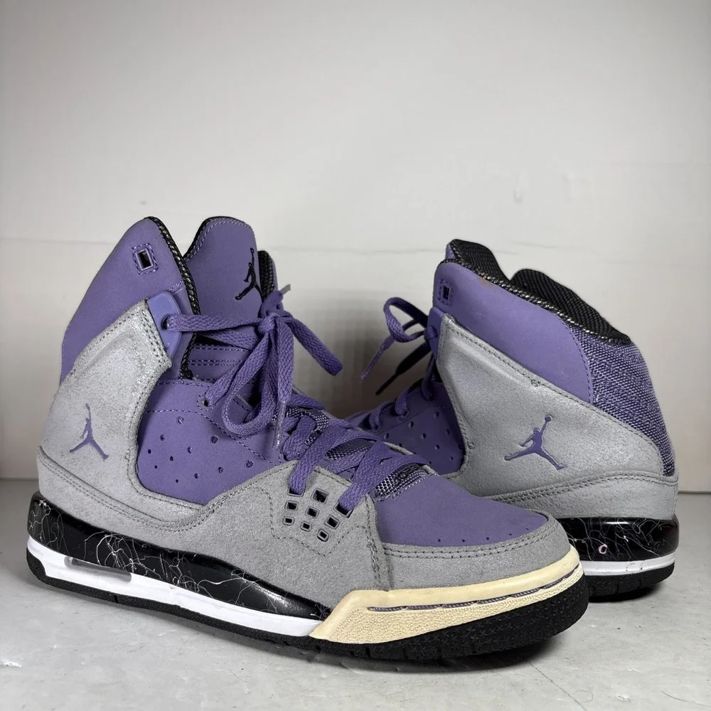 Size 6Y Nike Air Jordan SC-1 GS Stealth‎ / Purple Sneakers 439655 008