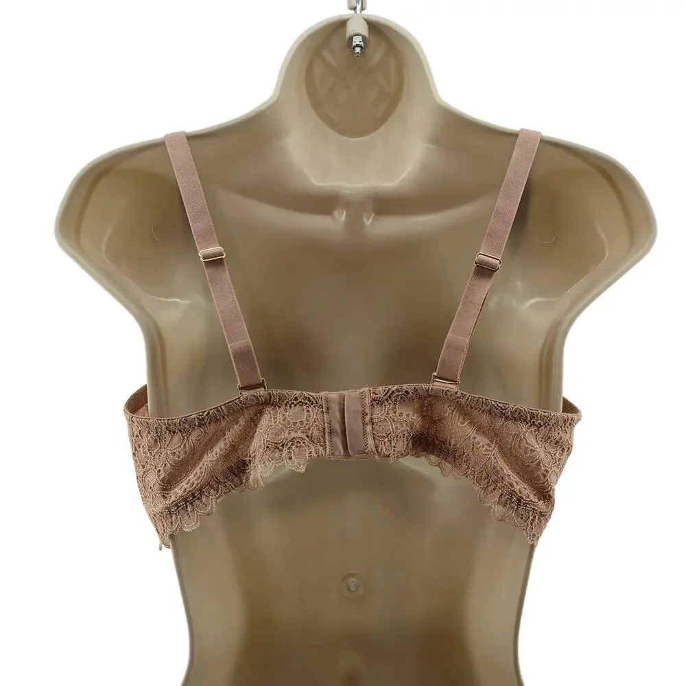 Soma Balconette Unlined Bra with Lace Beige 36DD