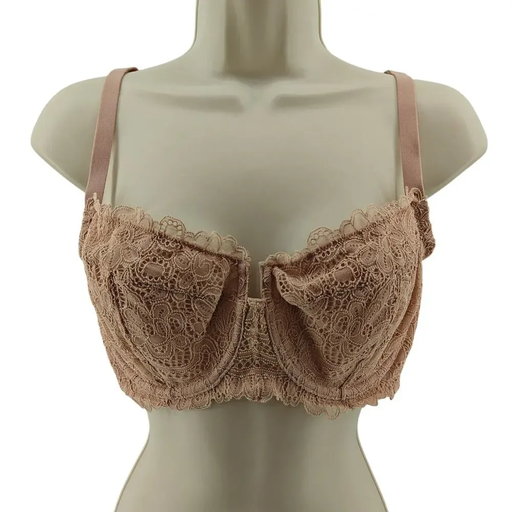 Soma Balconette Unlined Bra with Lace Beige 36DD