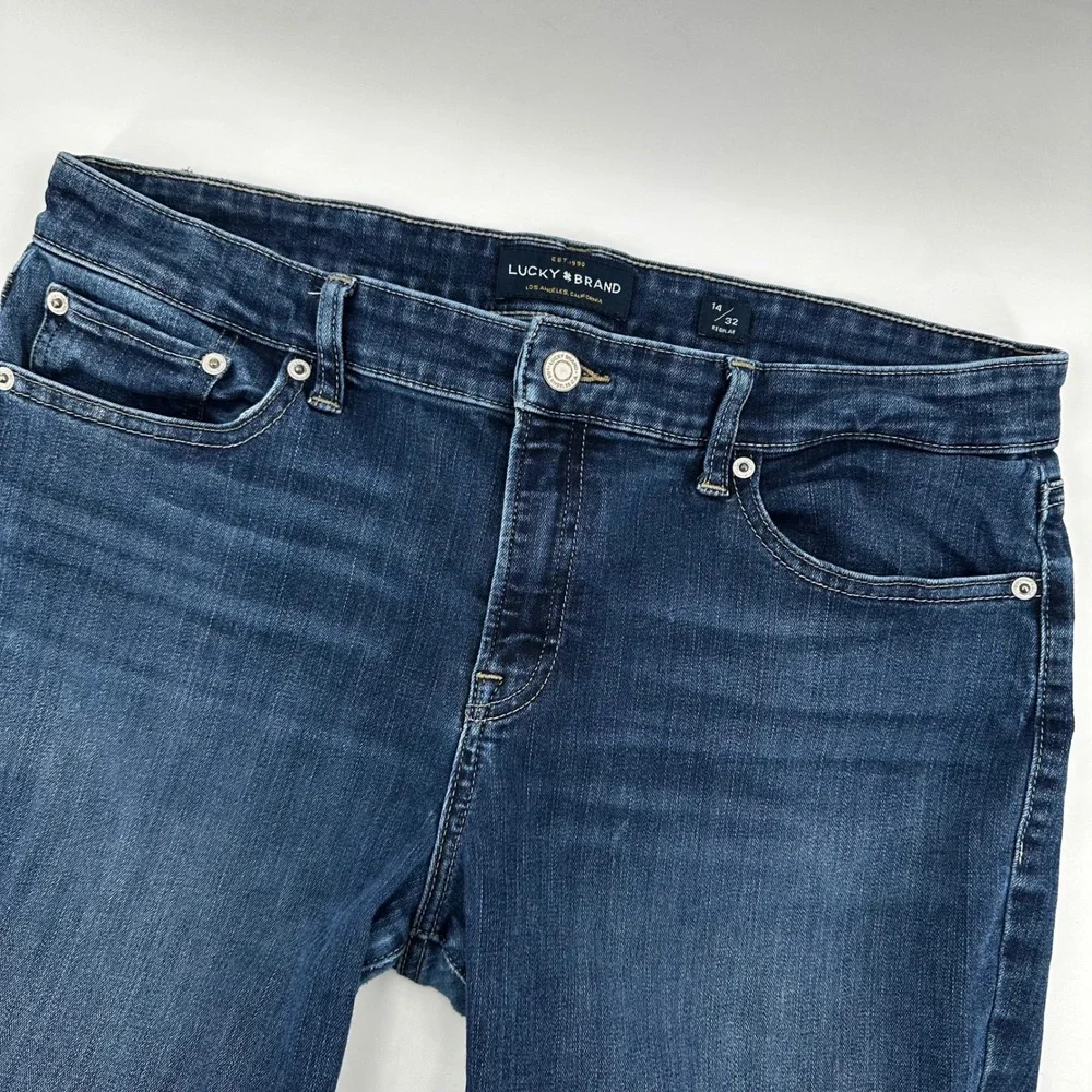 Lucky Brand Sweet Boot Jeans Womens 14/32 Regular Wash Denim Blue‎