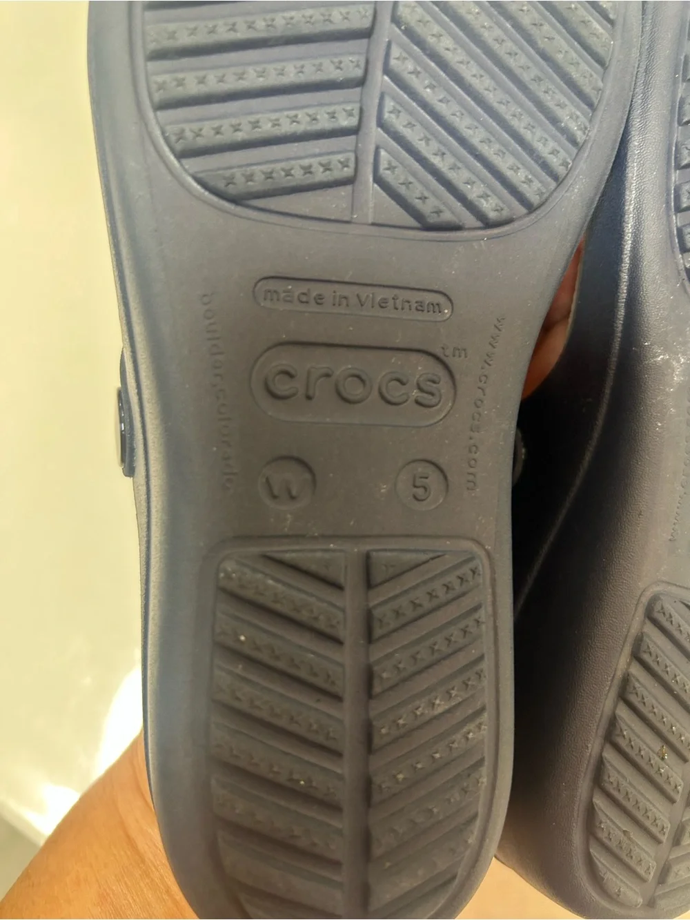 CROCS little navy sure