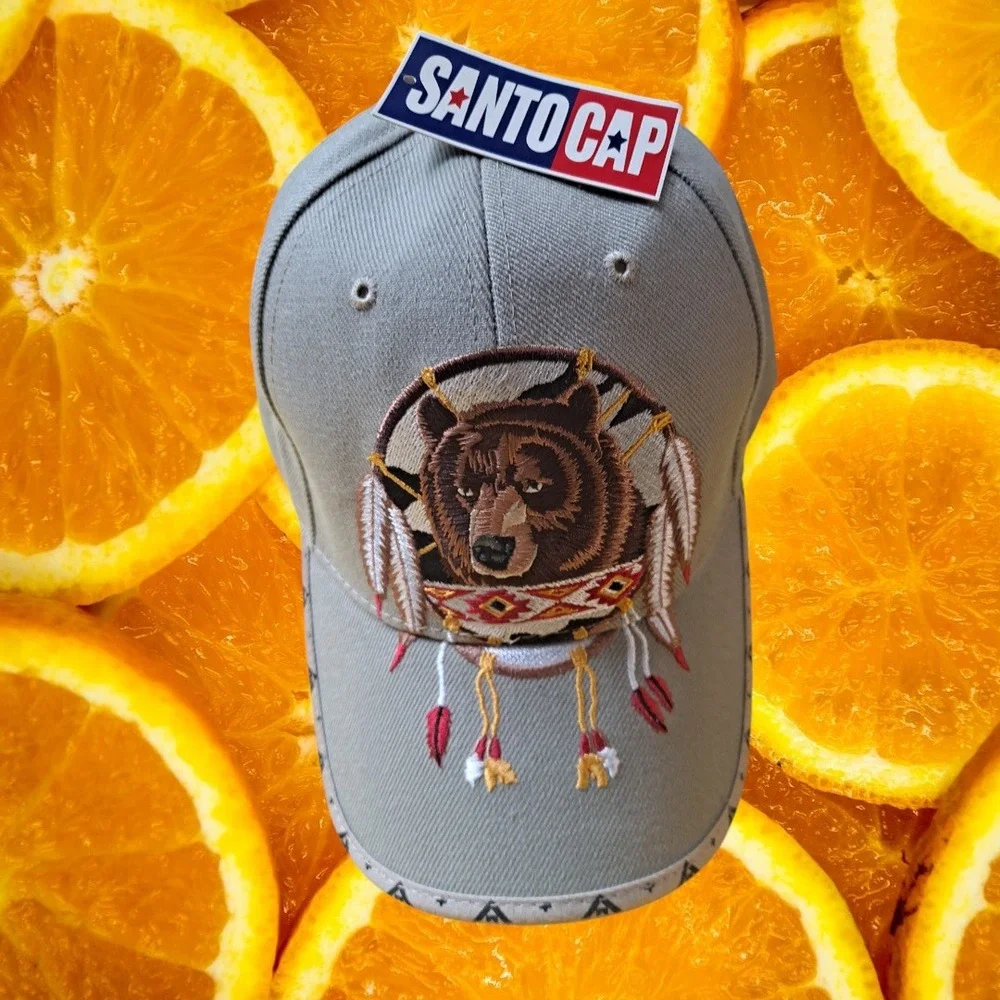 Santo Cap Native Pride Bear Dreamcatcher Embroidered Baseball‎ Cap Hat