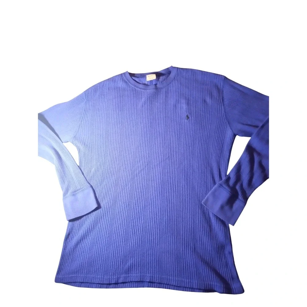 Polo Ralph‎ Lauren Shirt Mens Medium Waffle Thermal Sleep Lounge Heritage Cabin