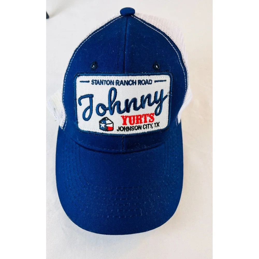 Johnny Yurts‎ Johnson City Hat Cap Snapback Blue White Prep Baseball Trucker VTG
