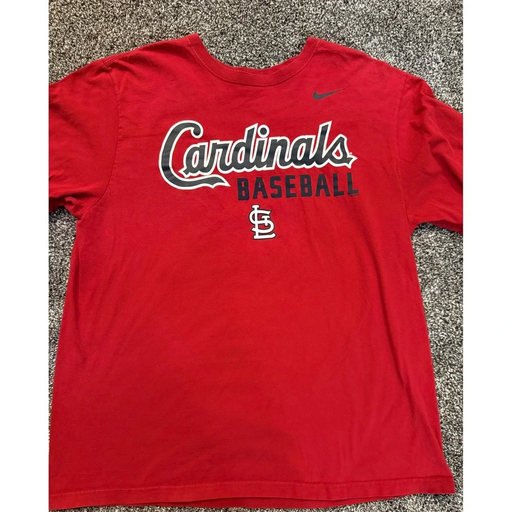 Nike St. Louis Cardinals Baseball T-Shirt Mens XL Red Graphic Tee MLB