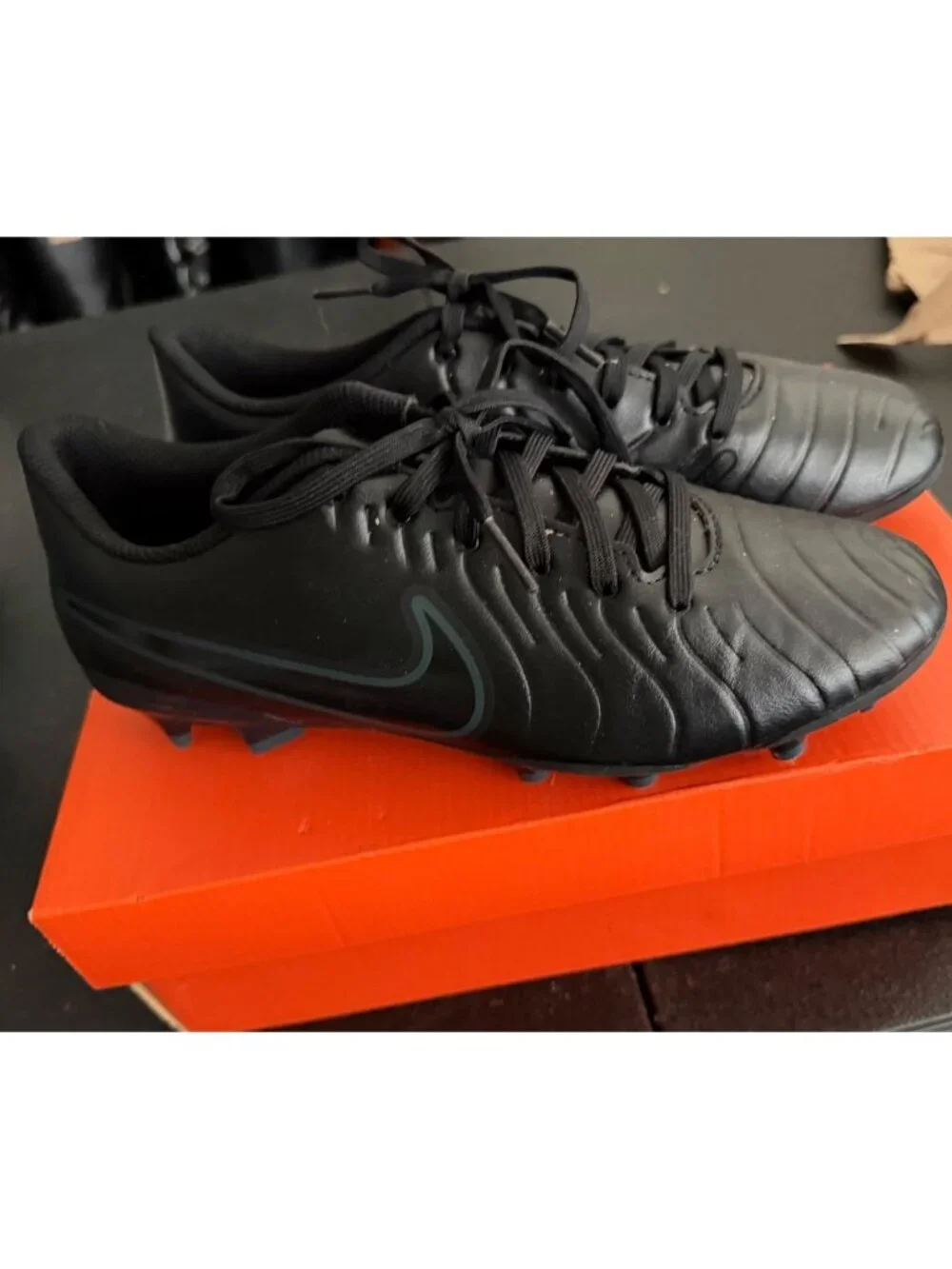 Nike Tiempo Legend 9 Soccer Cleats Black Size‎ 6.5 US FG Firm Ground With Box