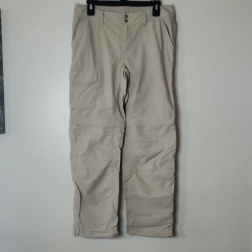 Womens Columbia Omni-Shade Sun Protection Convertible Hiking Pants Sz 8s