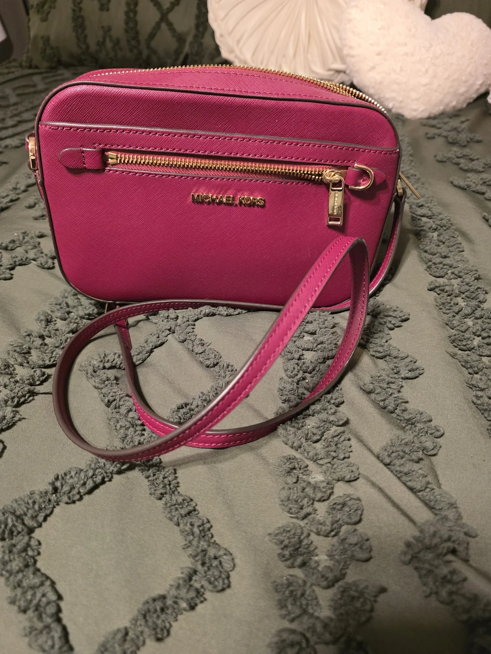 Michael Kors Hot Pink Crossbody Camera Bag