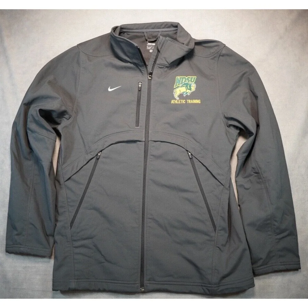 Nike Jacket Mens Small Gray NDSU Bison Athletic Training Sanford Health Full Zip