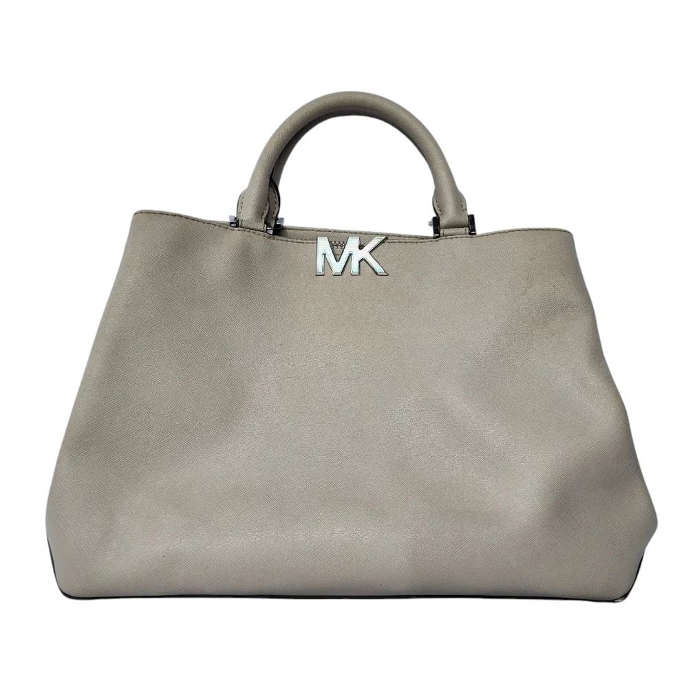 MICHAEL KORS FLORENCE DARK DUNE LARGE‎ LEATHER SATCHEL HANDBAG