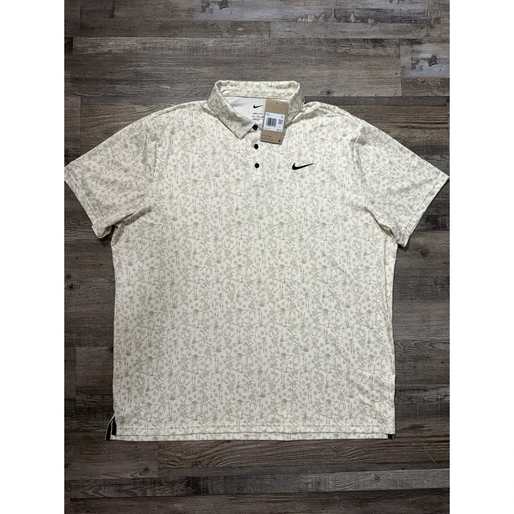 Nike Tour Dri-Fit Golf Polo Shirt Floral AOP Men's Size XXL HM5794-110