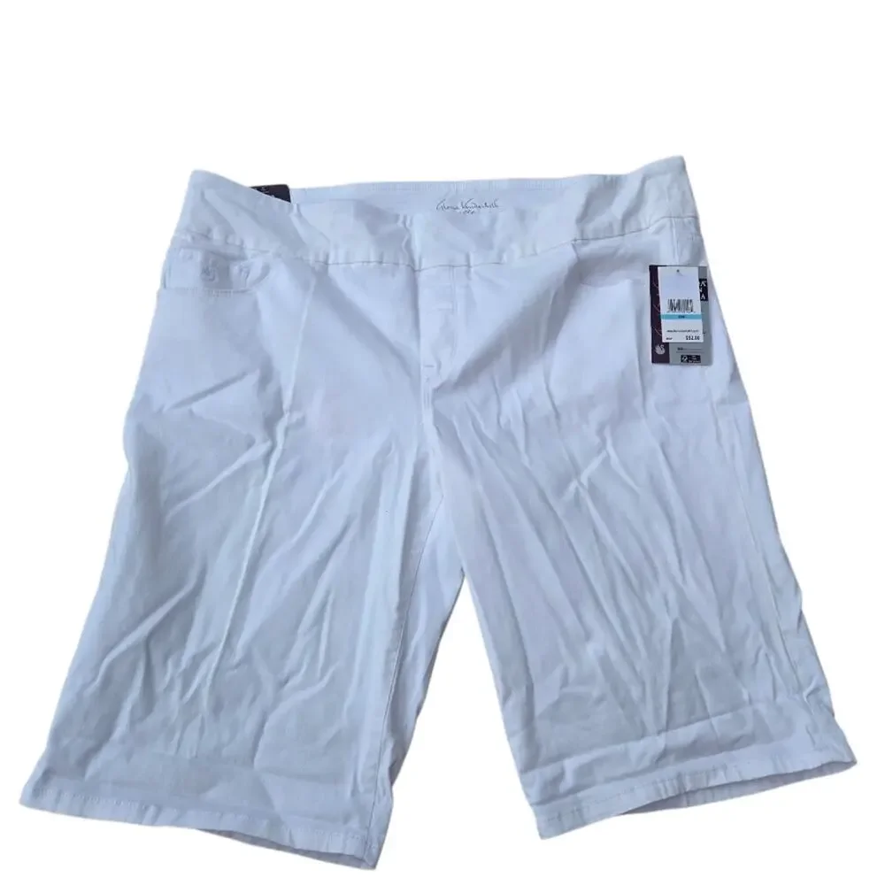 Gloria Vanderbilt‎ Amanda Bermuda Stretchy Shorts plus size 20W In White