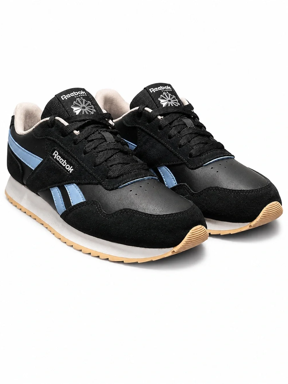 Reebok Classic Leather Retro Sneakers Black‎ Blue Pink Cream Women’s 9