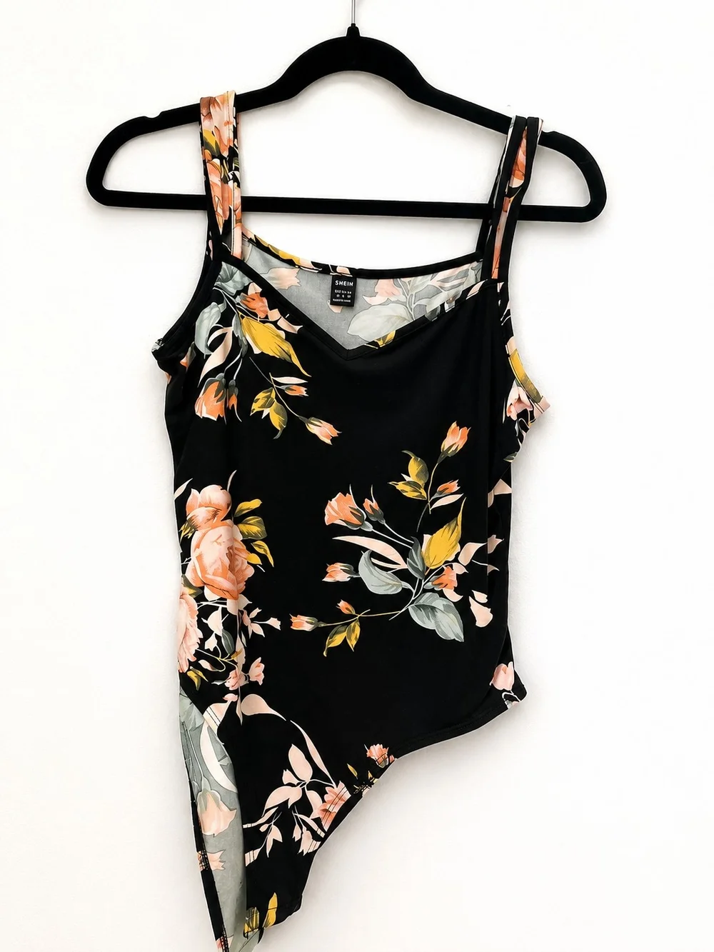 SHEIN Black Floral Bodysuit