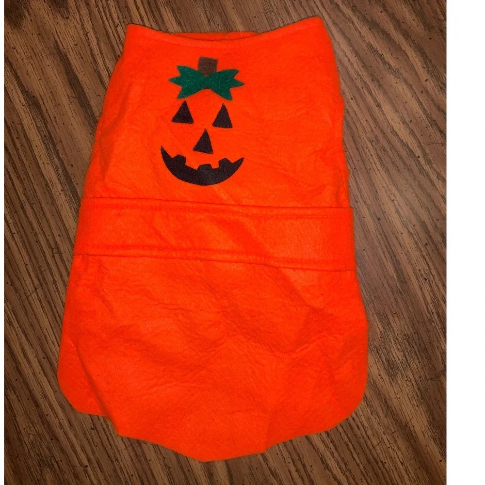 Halloween Pumpkin Costume Pet Dog Cat‎ Clothes Orange Medium