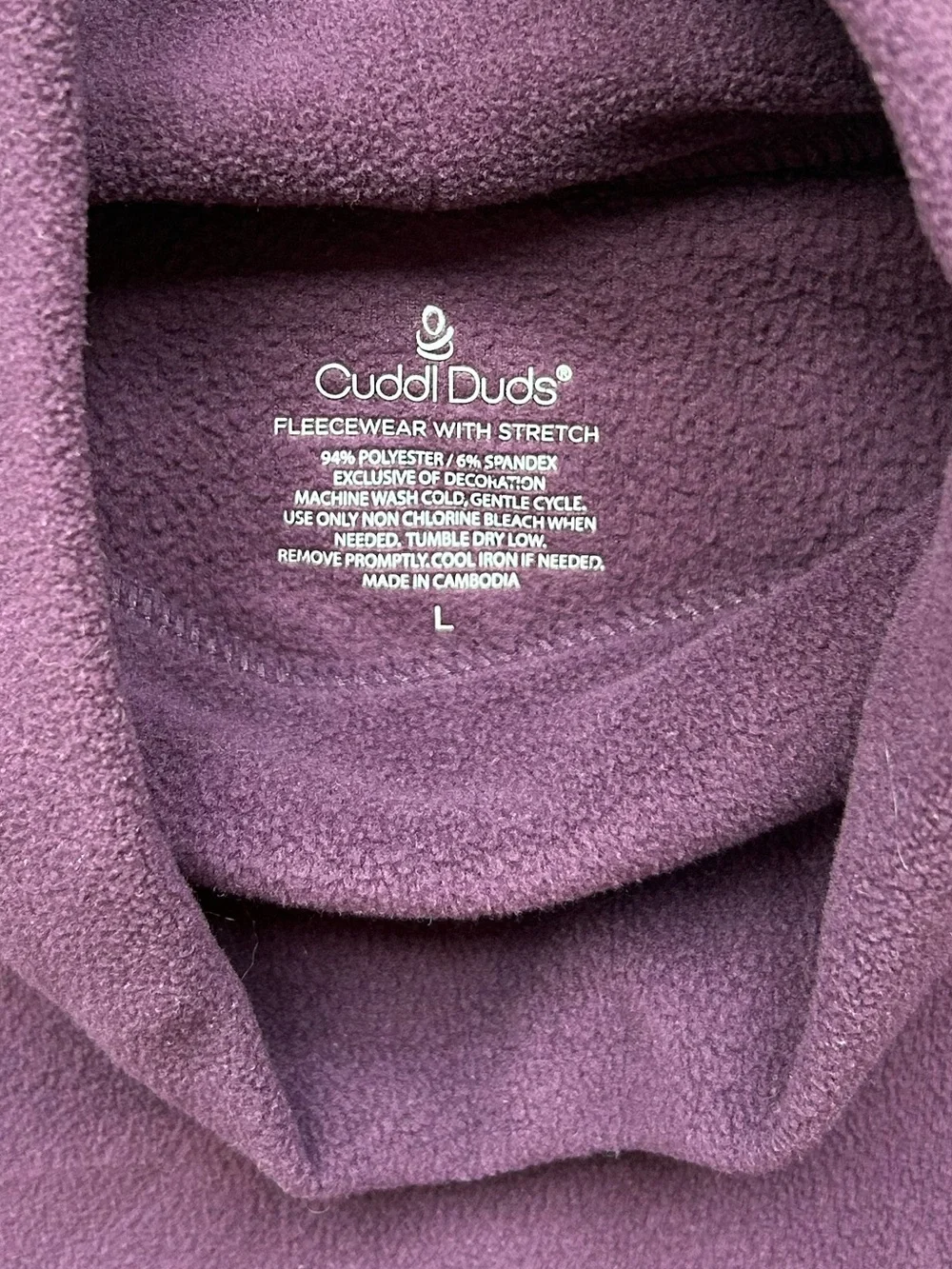 Cuddl Duds cozy off