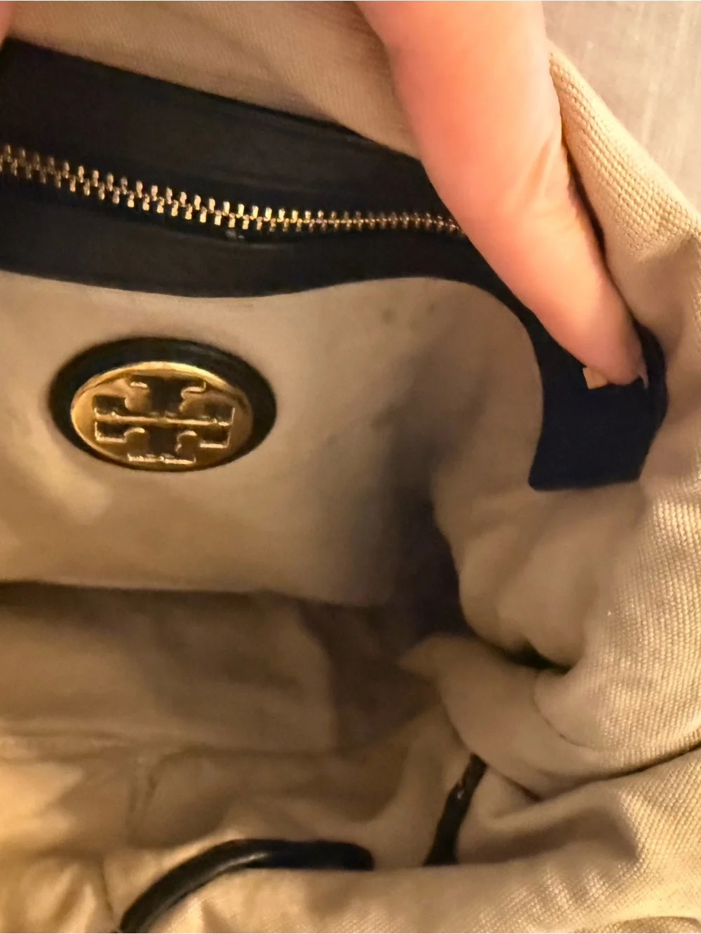 Tory Burch smooth pebbled