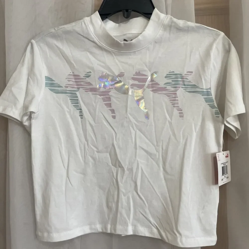 Puma Kids Girls Shirt 8-10 Medium White Color Originally‎ $24