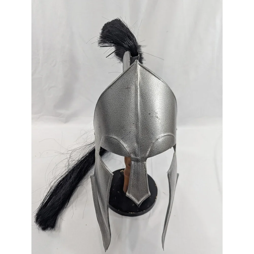 Spartan Warrior Helmet Armor Achilles Troy Metal Black‎ Large Heavy