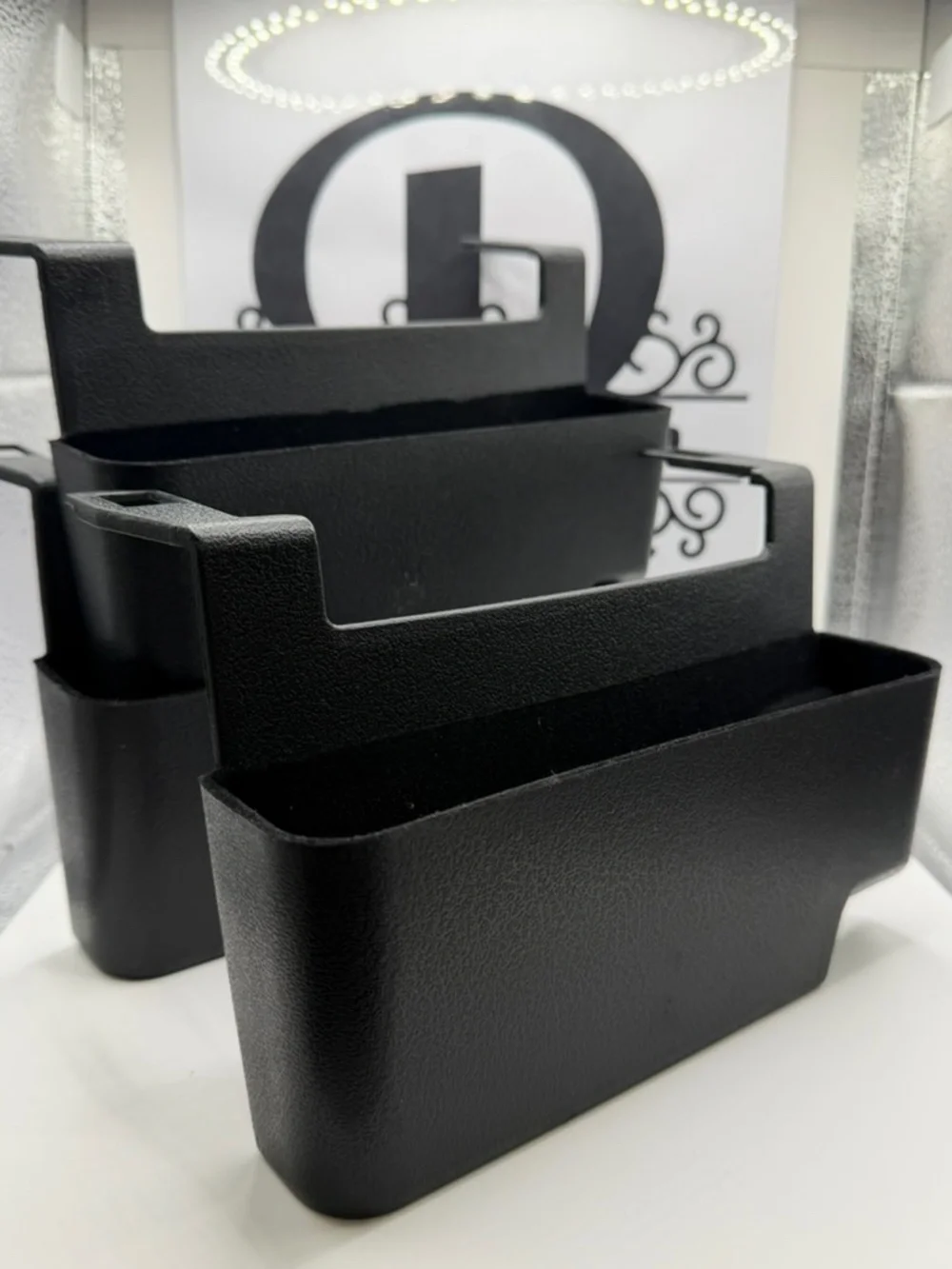 Universal Black Car Seat Gap & Organizer Pocket - Set of 4