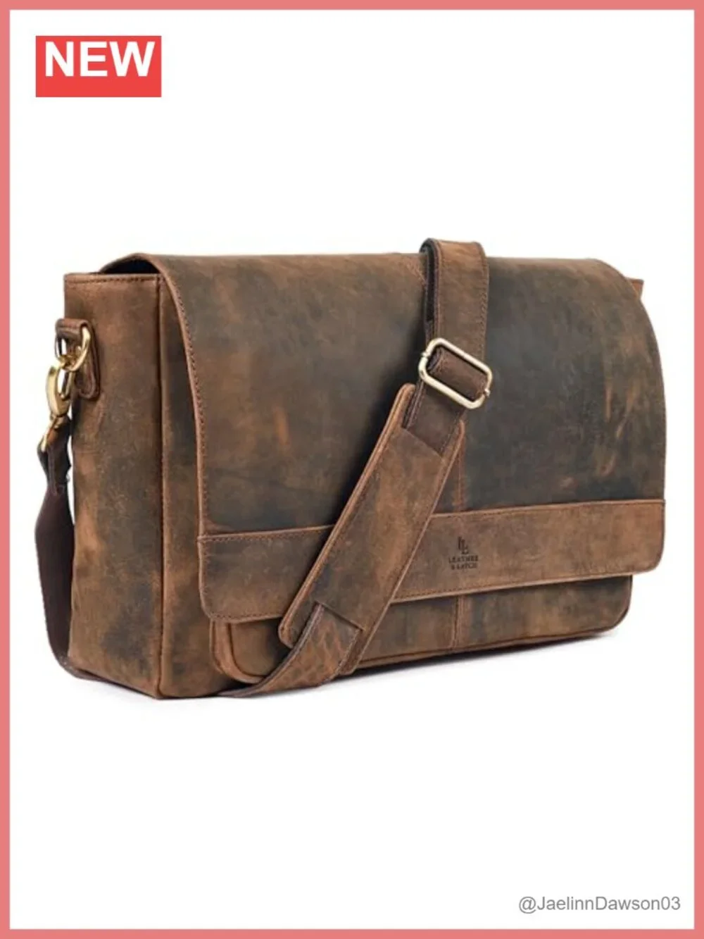 Genuine Leather Messenger Bag 16