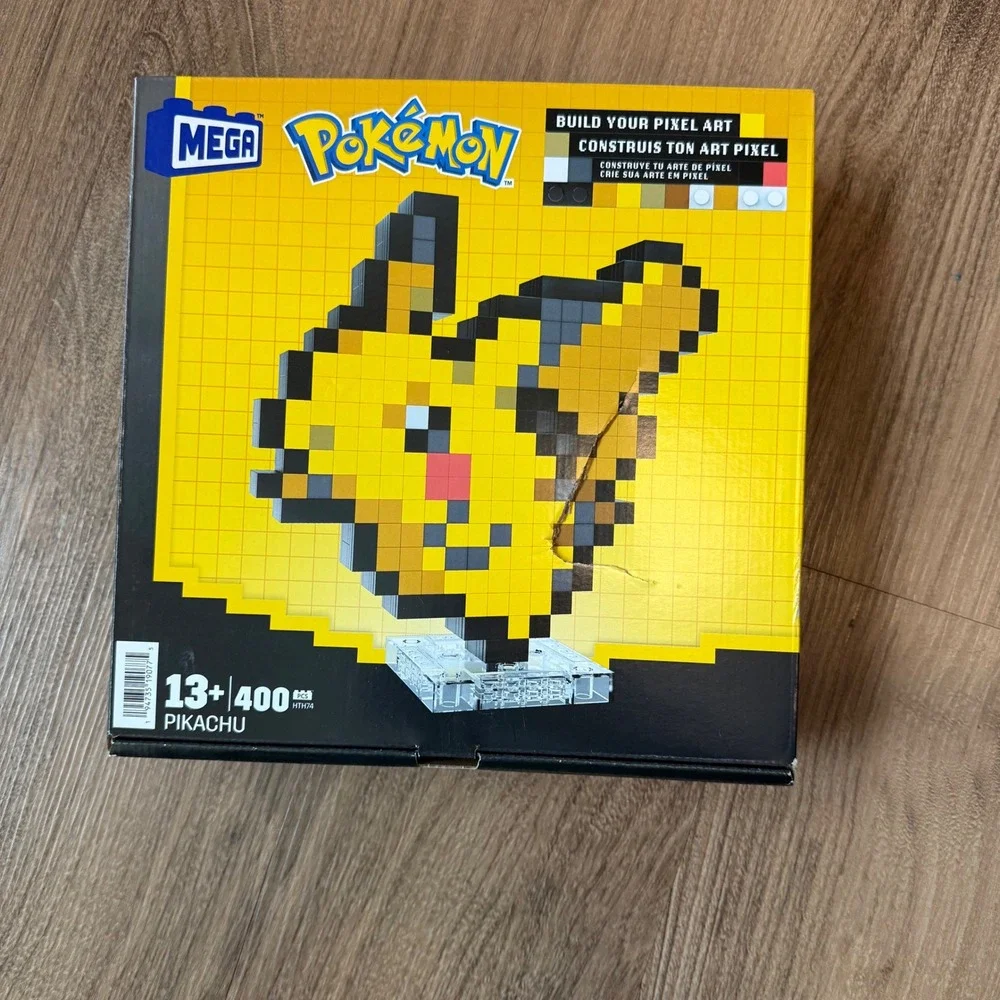 Mega Pokemon Pikachu Pixel Art Building Set 400 Pcs HTH74 Retro 8-Bit Figure