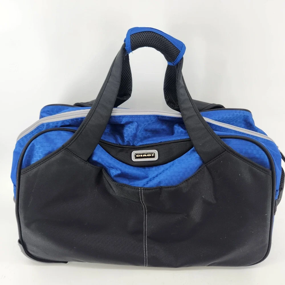 CIAO Rolling Duffel Bag 22 Inch Blue Black Wheeled Carry‎ On Travel Luggage