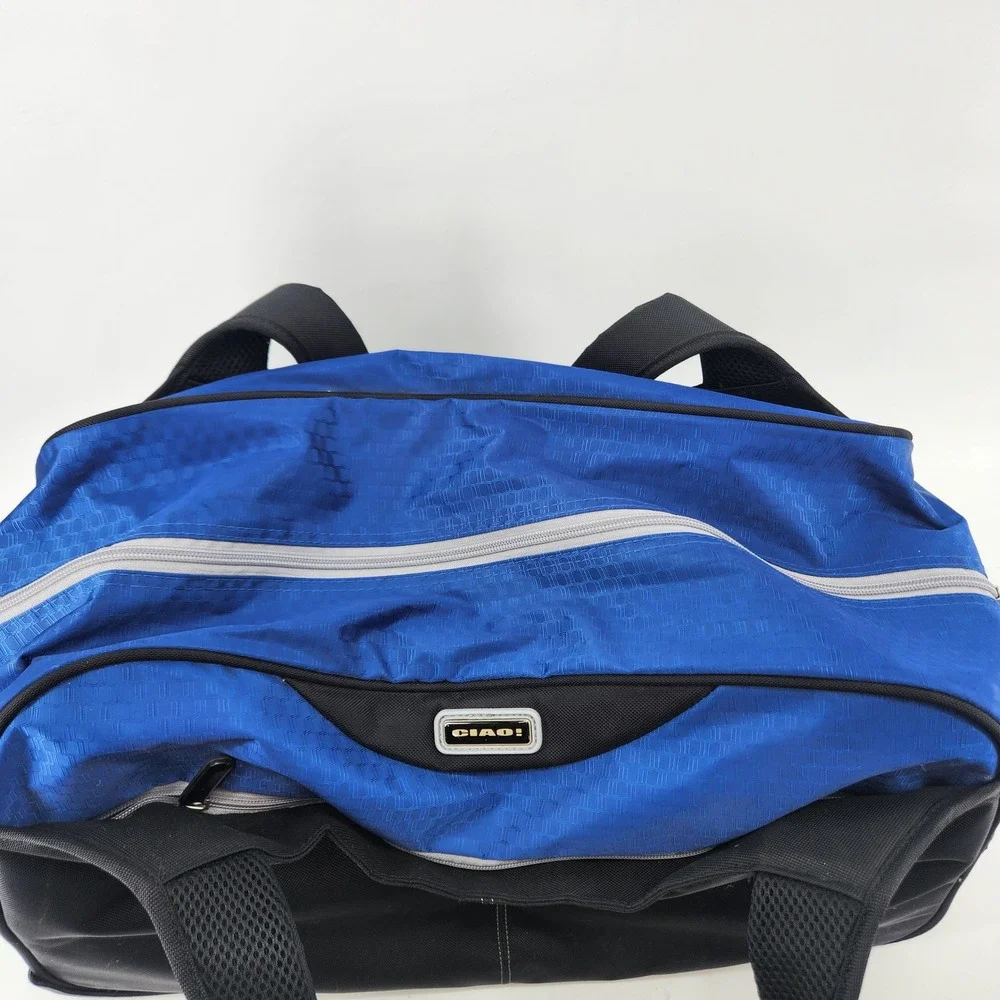 CIAO Rolling Duffel Bag 22 Inch Blue Black Wheeled Carry‎ On Travel Luggage