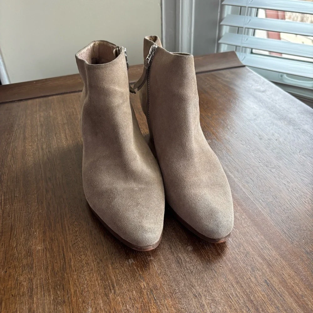 Banana Republic Taupe Suede Ankle Booties