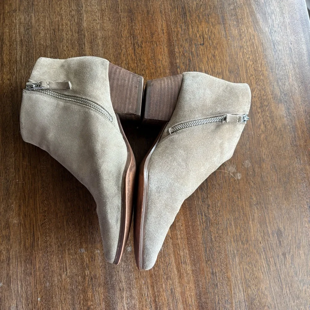 Banana Republic Taupe Suede Ankle Booties