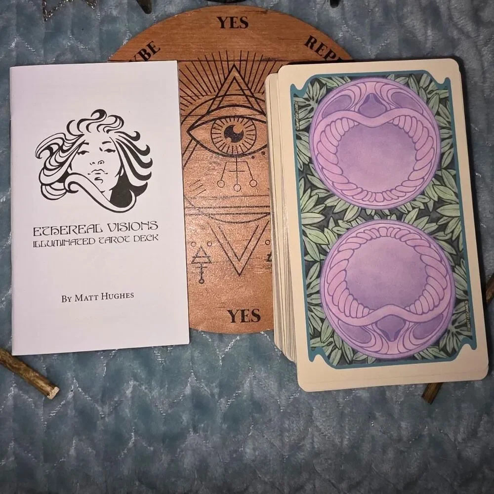 Ethereal Visions Tarot Deck | Art Nouveau Gold Foil Cards with Guidebook