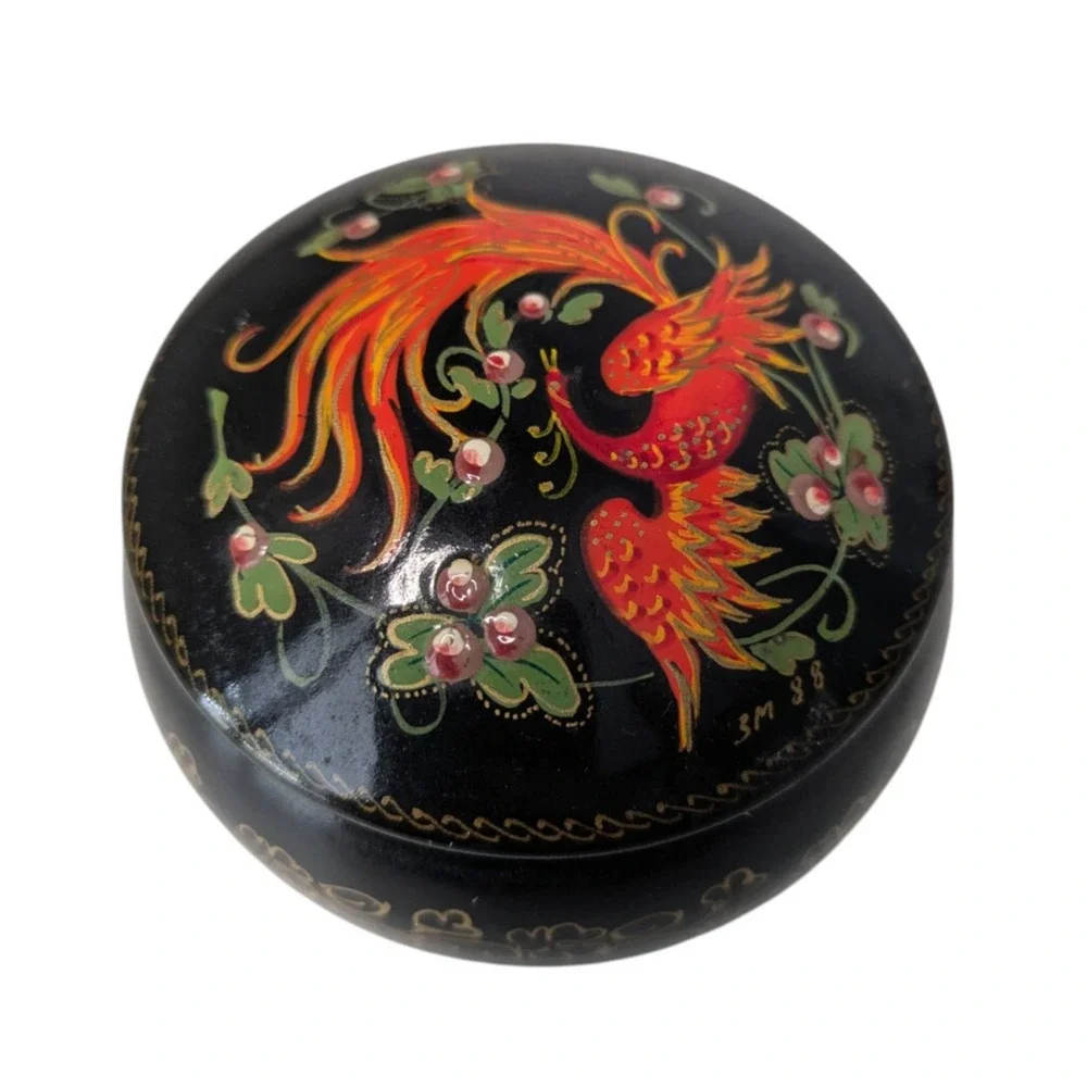 Vintage flaming peacock