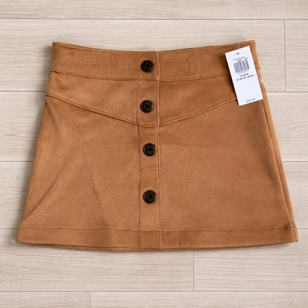 Old Navy Baby‎ Toddler Girl Brown/ Tan Button-Up Skirt - 18-24mo - NWT