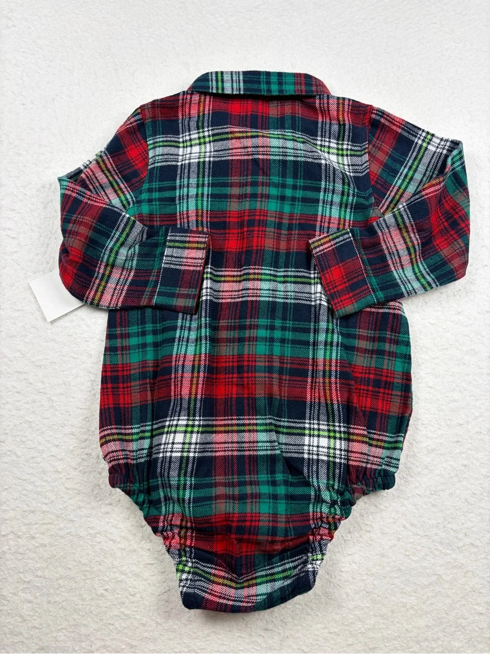 RuggedButts Peyton Plaid Button Down Bodysuit‎ 18-24M NWT