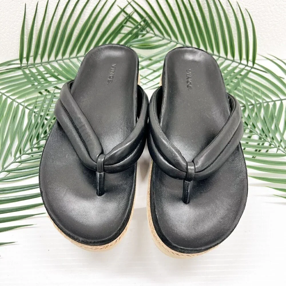 Vince black leather