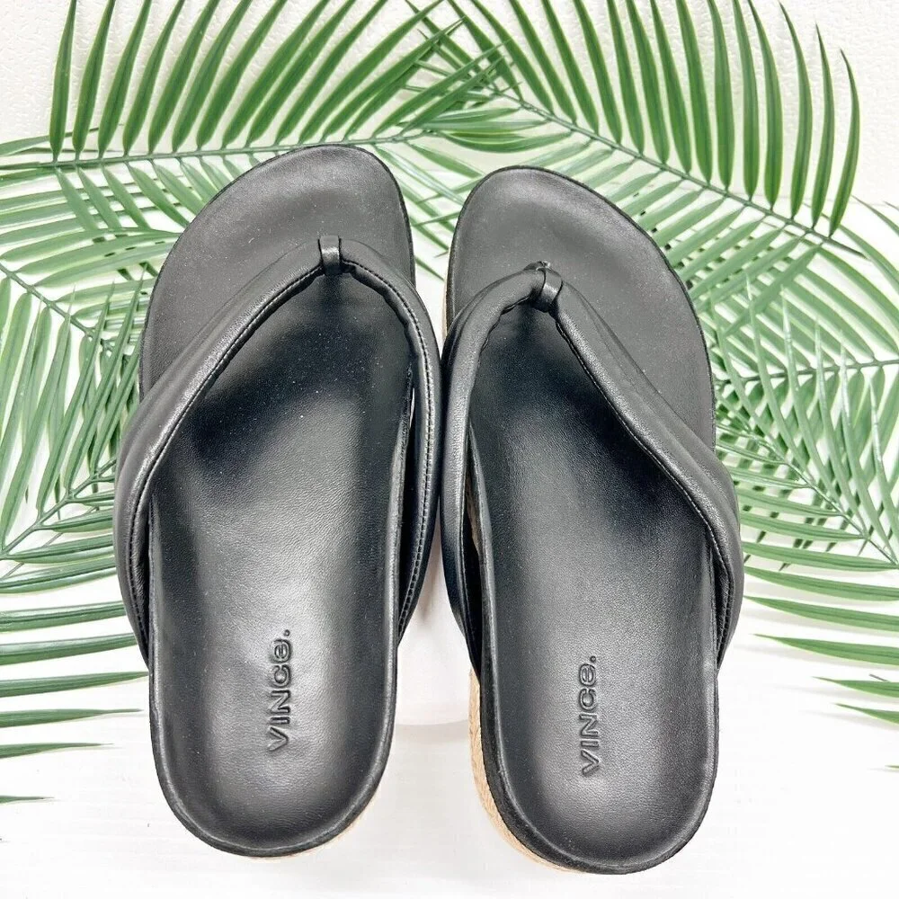 Vince black leather