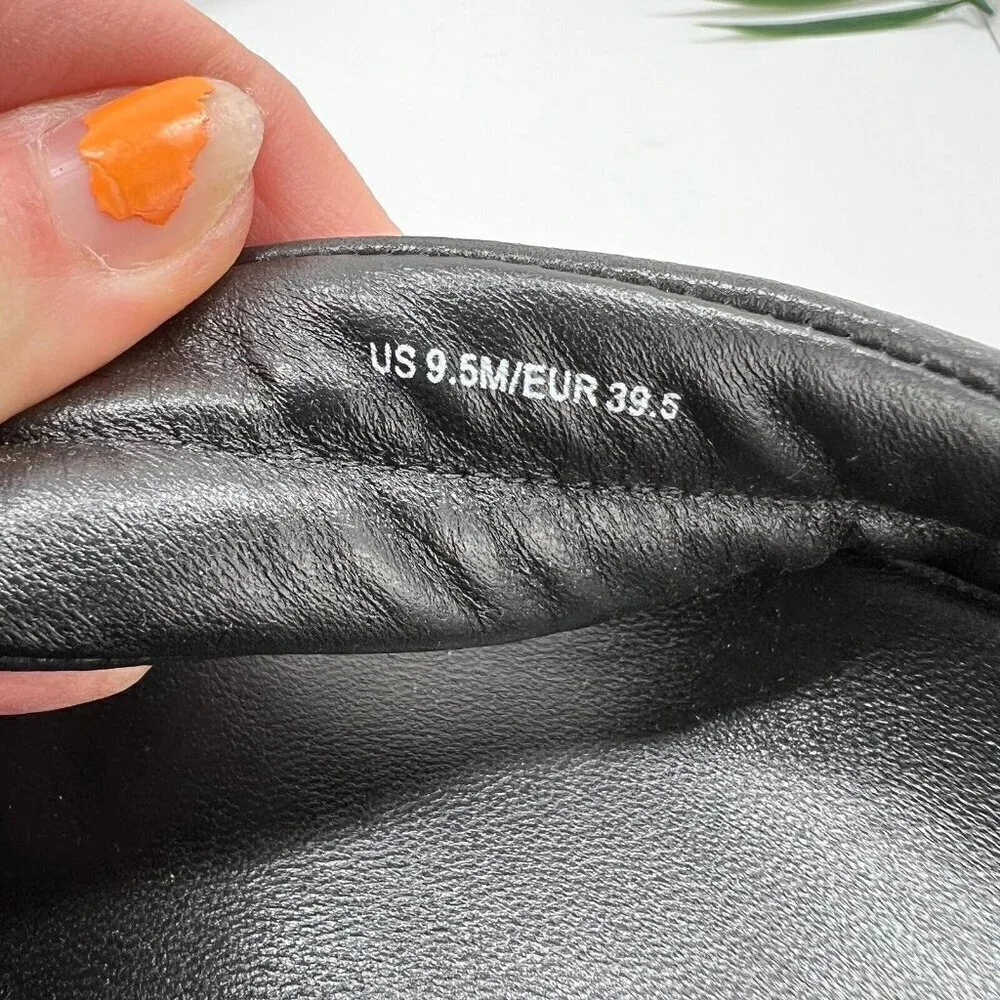 Vince black leather