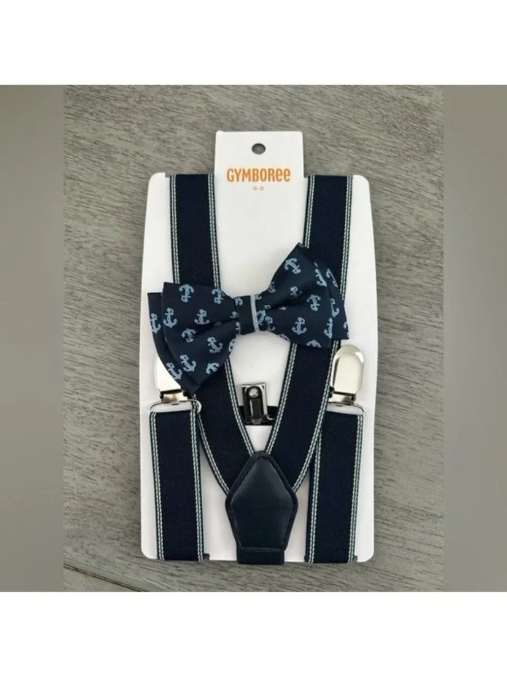 Gymboree Boys Bow Tie and Suspenders Set NWT Size 6 /8