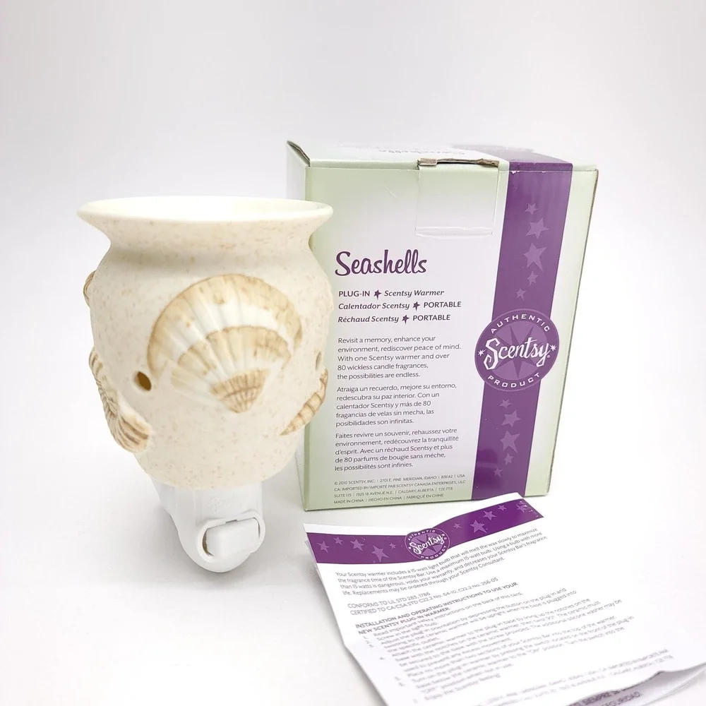 Scentsy Seashells Wall Plug in Wax‎ Warmer Authentic Portable TESTED