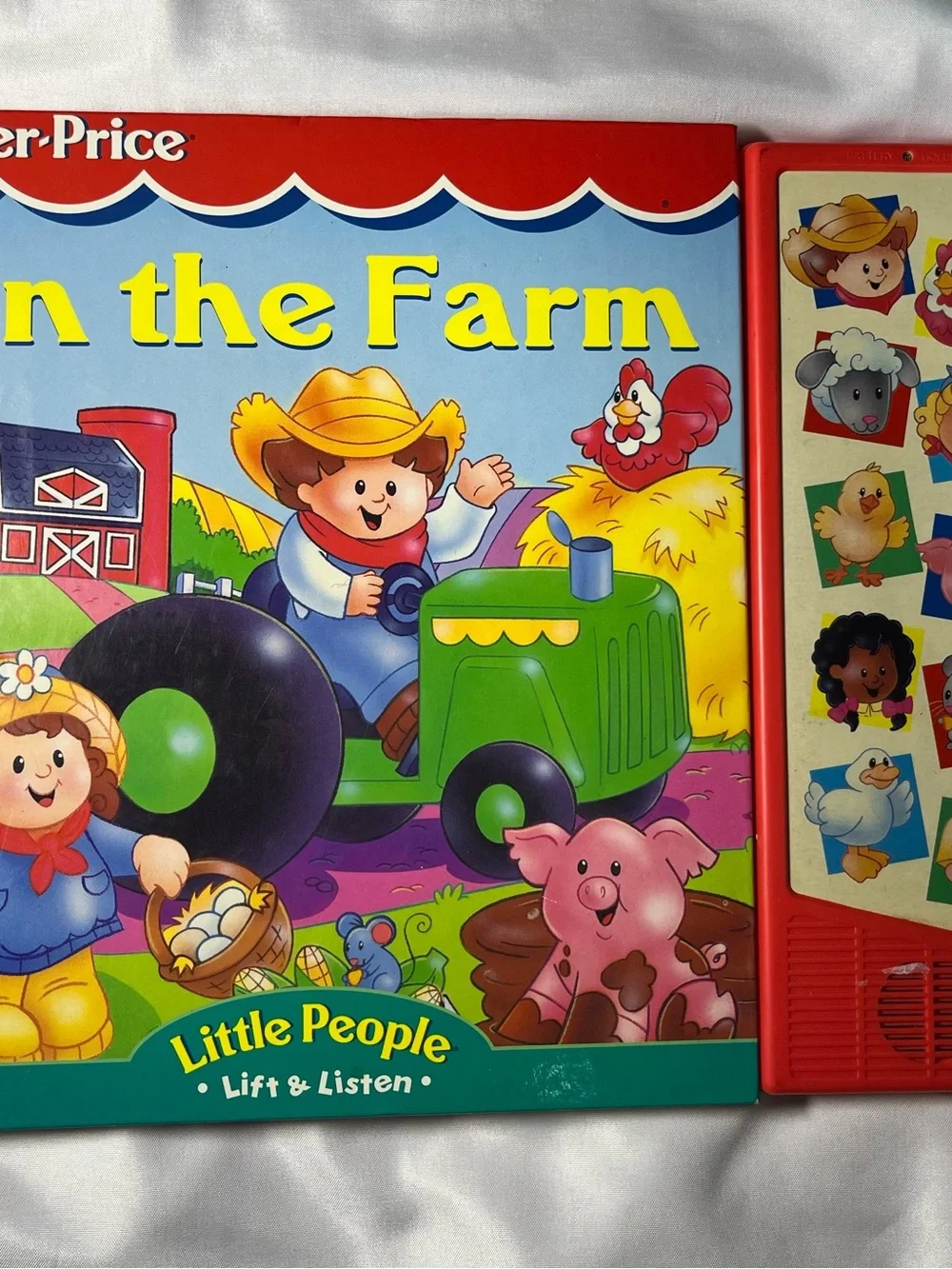 Vintage 1998 Fisher Price Little People On The Farm Lift &‎ Listen Book Rare