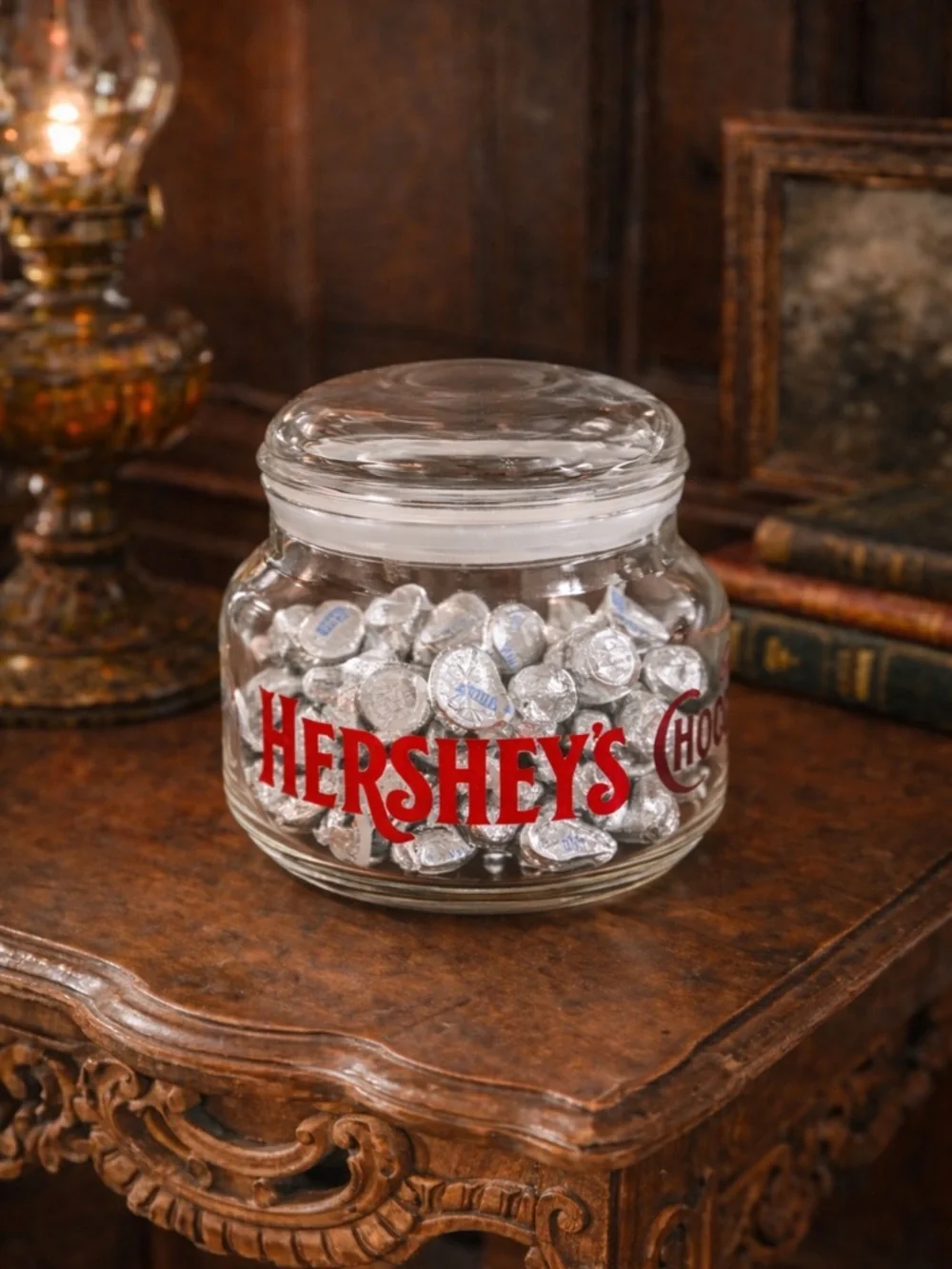 Vintage Hershey’s Chocolate Glass Canister